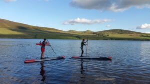 Wildfire Explorer Scouts using paddleboards